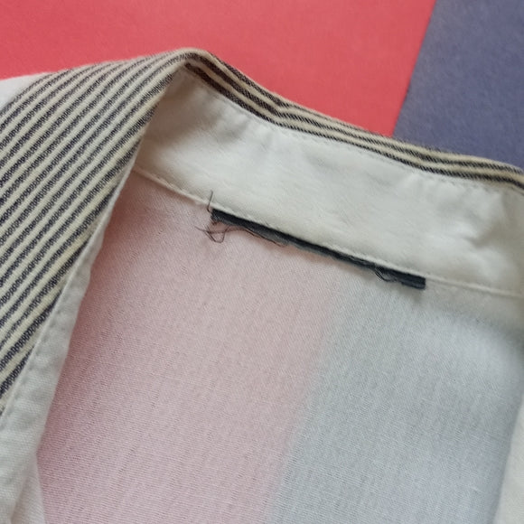 Vintage Various Striped Button-Up Shirt