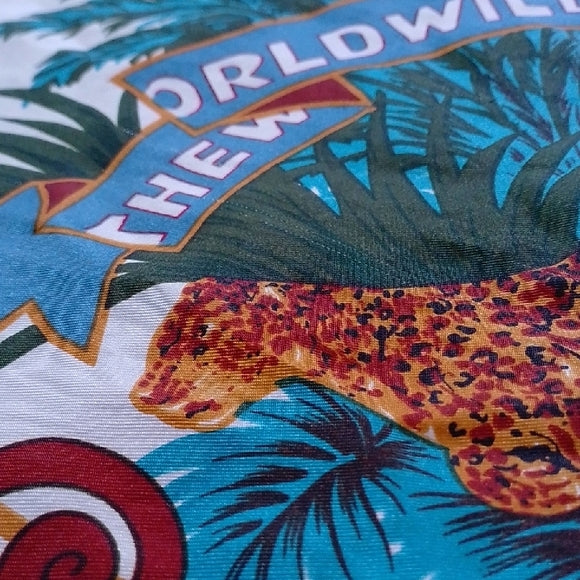HERMES PARIS Wild Animal African Print Silk Scarf
