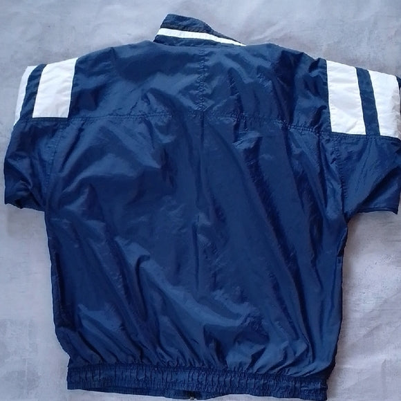 Vintage '90s Adidas Men's Navy and White Windbreaker UNISEX