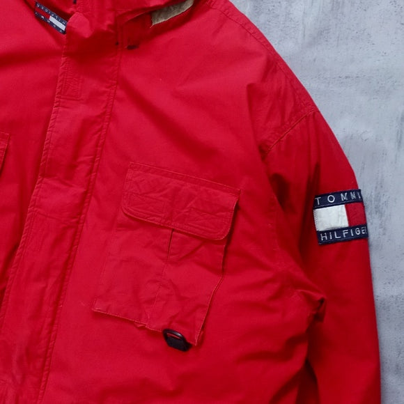 Vintage Tommy Hilfiger Goose Down Cargo Pocket Puffer Jacket