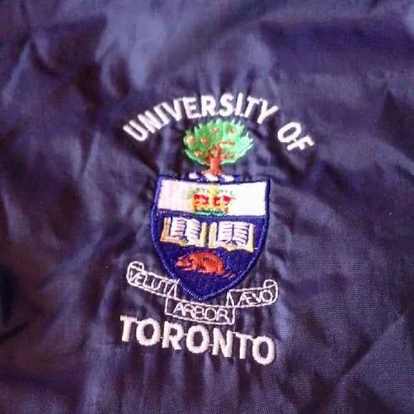 VINTAGE 90s Blue U of T Windbreaker Jacket University Of Toronto