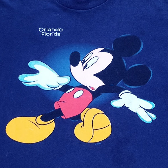 Vintage 80 90's Walt Disney MICKEY Mouse All Over Print Orlando Florida T-Shirt