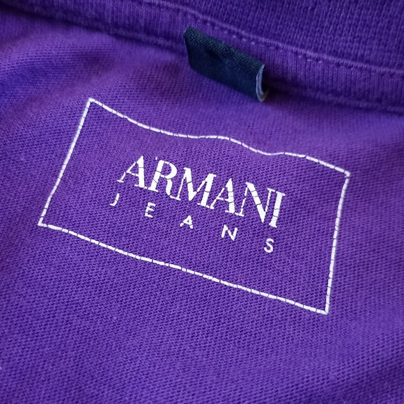 Armani Jeans Purple Graphic City T-Shirt