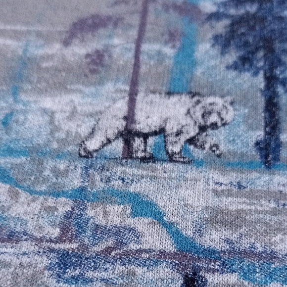 Vintage Nothern Reflections Naturescape Wilderness Wildlife Print Crewneck Sweat