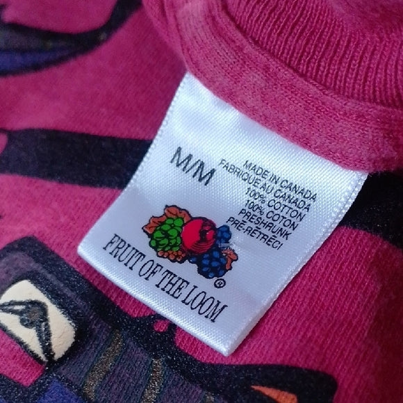 VINTAGE 90s Vancouver Canada Native/Indigenous Striped T-Shirt SINGLE STITCH