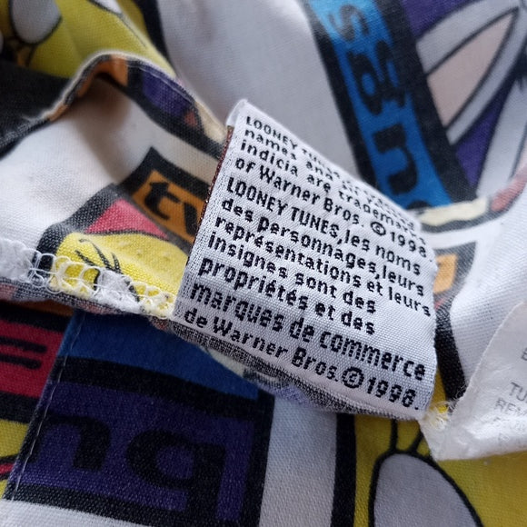 Vintage 1998 Looney Tunes Button Up Shirt unisex