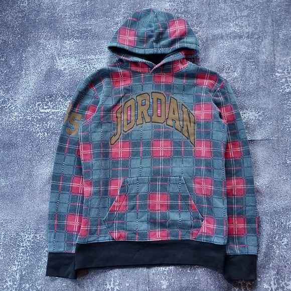 JORDAN Plaid Hoodie Sweater