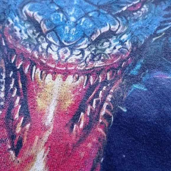 The MOUNTAIN AGE of DRAGONS Blue Dragon Graphic Kids T-Shirt Tie Dye CASA LOMA