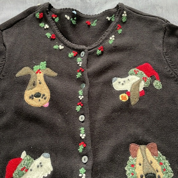 Vintage Ugly Dog Christmas Sweater