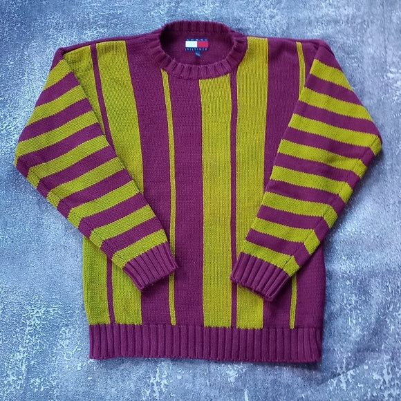 Vintage 90s Tommy Hilfiger Funky Pattern Crewneck
