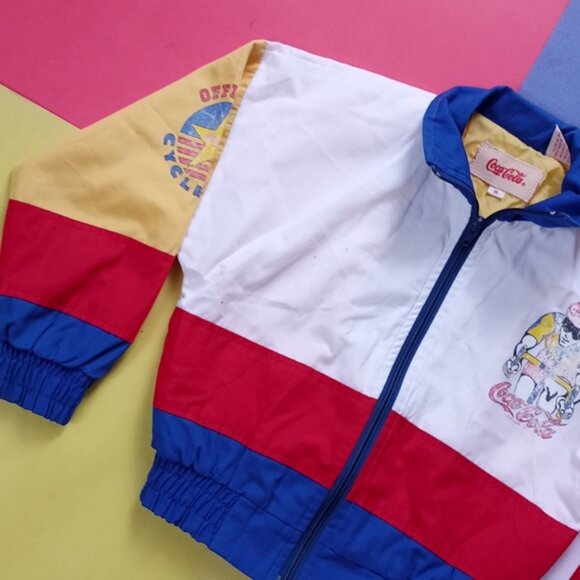 Vintage EXCLUSIVE Kids Coca-Cola Cycling Club PROMO 4-tone Jacket