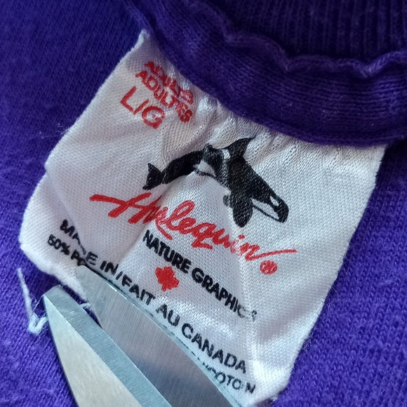 Vintage 1993 Giant Wolf Big Print Graphic Single Stitch T-Shirt