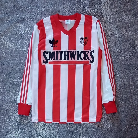 Vintage 1987-88 Derry City FC Home Football Jersey SMITHWICKS ADIDAS