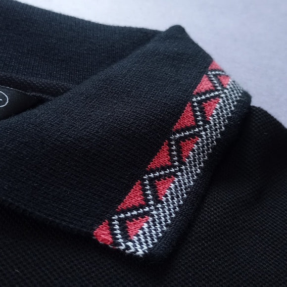 Vintage 1990 Patterned Collar Canada Sportswear Polo Shirt UNISEX