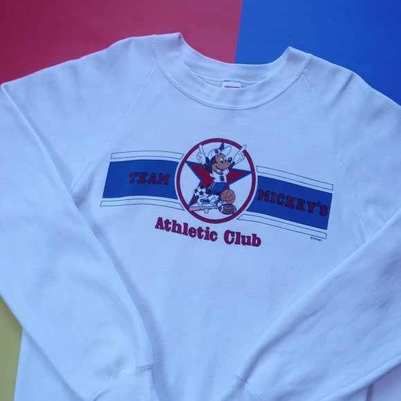 Vintage 90s Team Mickey's Athletic Club Crewneck Sweater