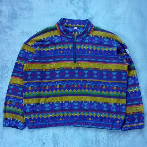 VINTAGE 90s Kapitaq Funk Pattern Pullover Sweater
