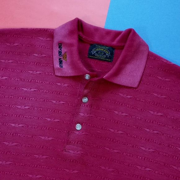 Vintage 1980s Armani Emporio Polo Font Pattern T-Shirt