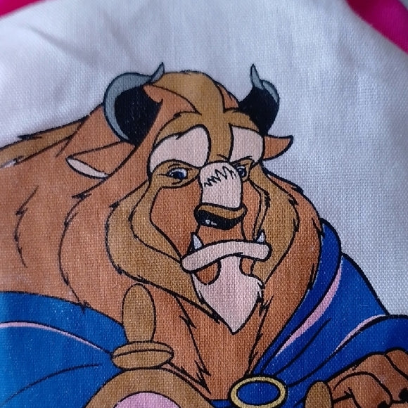 Rare Vintage 90s Disney Beauty and the Beast Pink Winter Cap/Hat