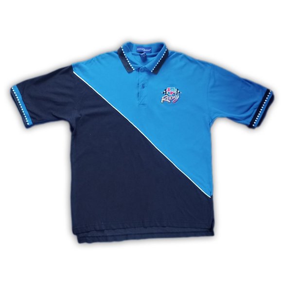 Vintage 90s CarQuest Racing Colour Block Polo Shirt Embroidered