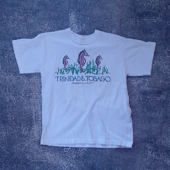 VINTAGE 1994 White Trinidad & Tobago Island In The Sun T-Shirt UNISEX