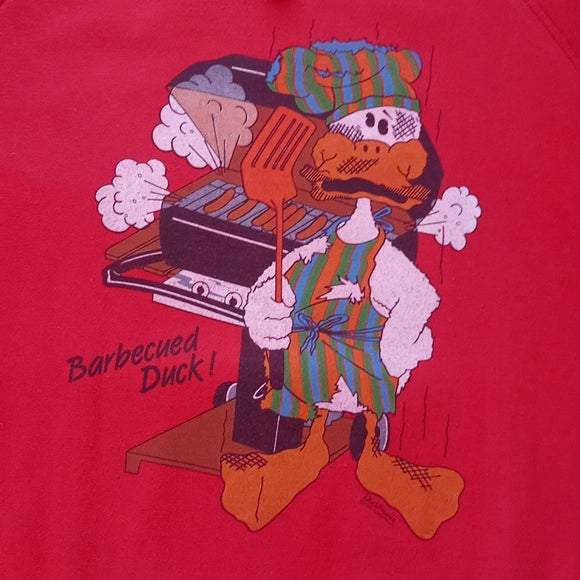 Vintage 1987 Barbequed Duck Duck Mania Crewneck Sweater