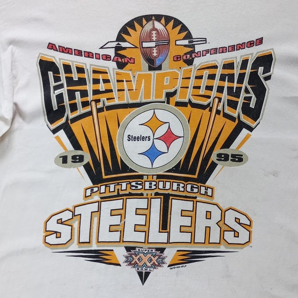Vintage 1995 Starter NFL Pittsburgh Steelers Conference Champions T-Shirt