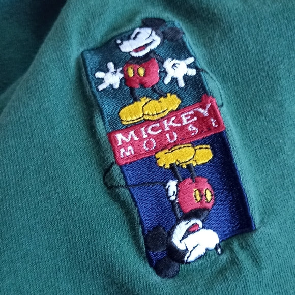 Vintage Mickey Mouse Embroidered Single Stitch Longsleeve Shirt