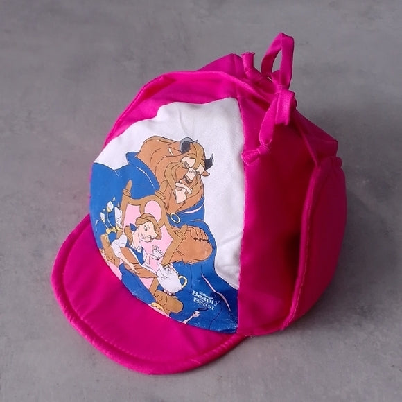 Rare Vintage 90s Disney Beauty and the Beast Pink Winter Cap/Hat