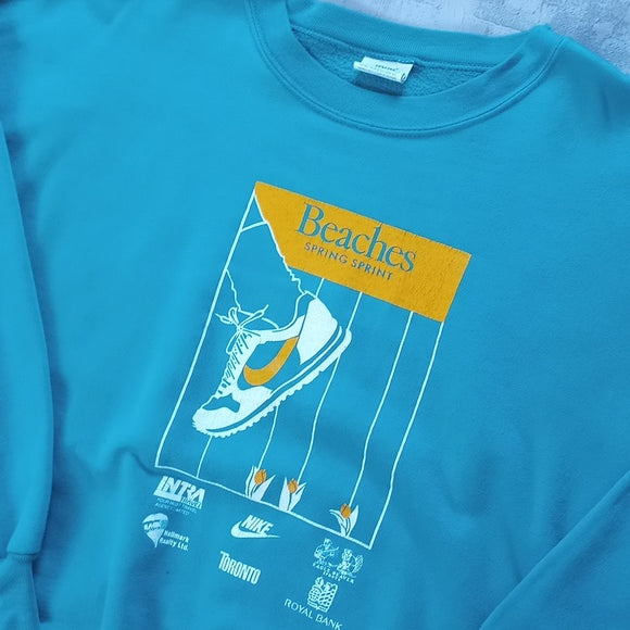 VINTAGE 90s Beaches Spring Sprint Nike Shoe Crewneck Sweater