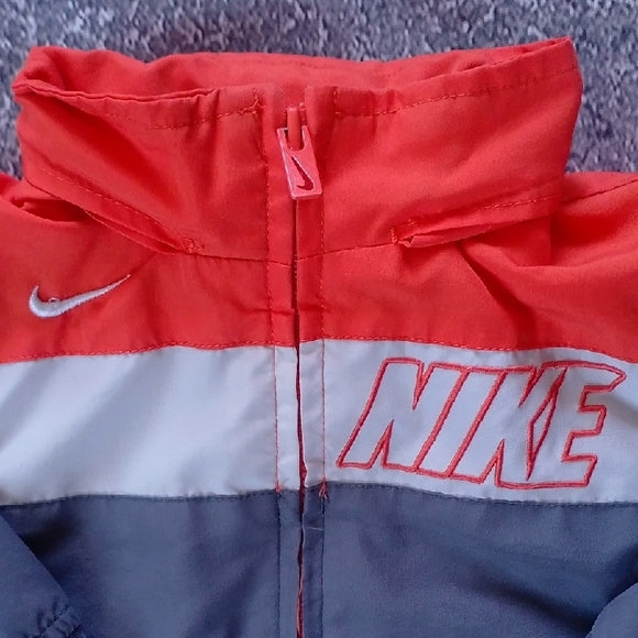 Nike Kids Red and Gray Windbreaker Jacket