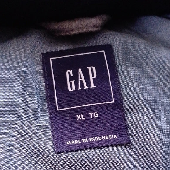 GAP GREY PUFFER WOOL JACKET DOWN