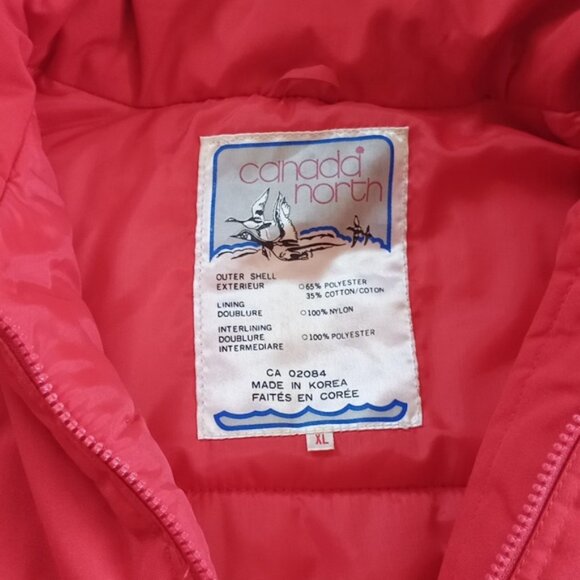 Vintage 90s Canada North Red/White Winter Jacket
