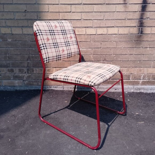 Vintage 8600 Burberry Upholstered Stack Chair – One of a Kind