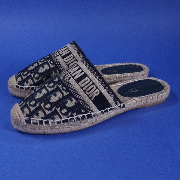 Christian Dior Espadrilles Flat Mule Sandals