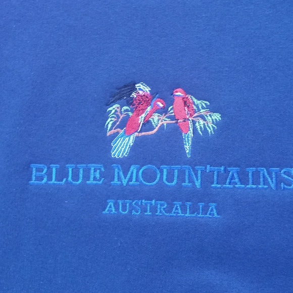 Vintage 90s Blue Mountains Australia Embroidered Crewneck Sweater