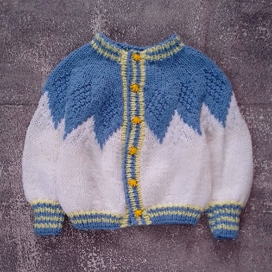 Blue and White Women's Sweater