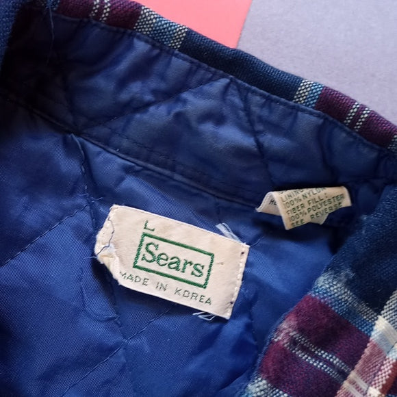 Vintage 1970s Sears Lumberjack Plaid Button-Up Jacket unisex