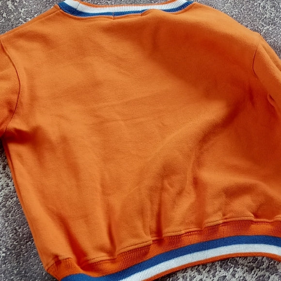 VINTAGE 1997 TINY TOONS ADVENTURES PLUCKY DUCK DUNK ORANGE Crewneck EMBROIDERED