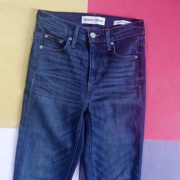 Denim Forum The Nico Rise Skinny Crop Denim Jeans UHS10-6113A-38
