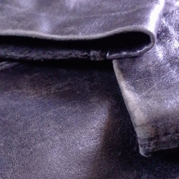 VINTAGE ELITE SPORTSWEAR Black Leather Men's Coat