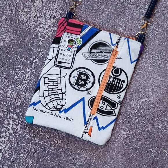One-of-a-Kind Reworked 1993 NHL Crossbody Bag – Unisex