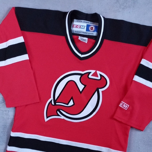 Vintage 90s CCM New Jersey Devils Red Hockey Jersey