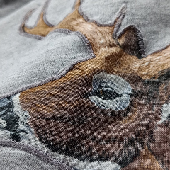 Vintage 90s Deer Family Patch Crewneck Sweater