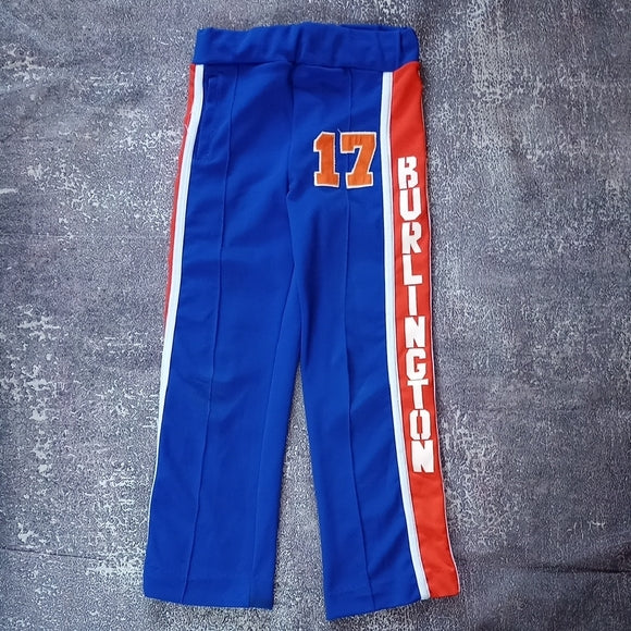 VINTAGE 70s BURLINGTON TRACKSUIT BLUE/ORANGE TALON ZIPPER #17