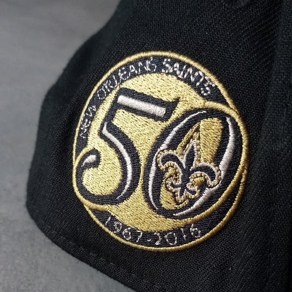 NWOT New Era New Orleans Saints Black Pop 39THIRTY FLEX HAT NFL UNISEX