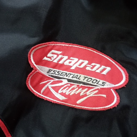 Vintage 90s Snap On Racing Checkered Flag Sleeves Winter Jacket