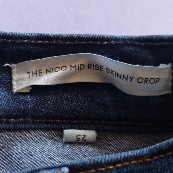 Denim Forum The Nico Mid-Rise Skinny Crop Denim Jeans UHS10-6113A-38