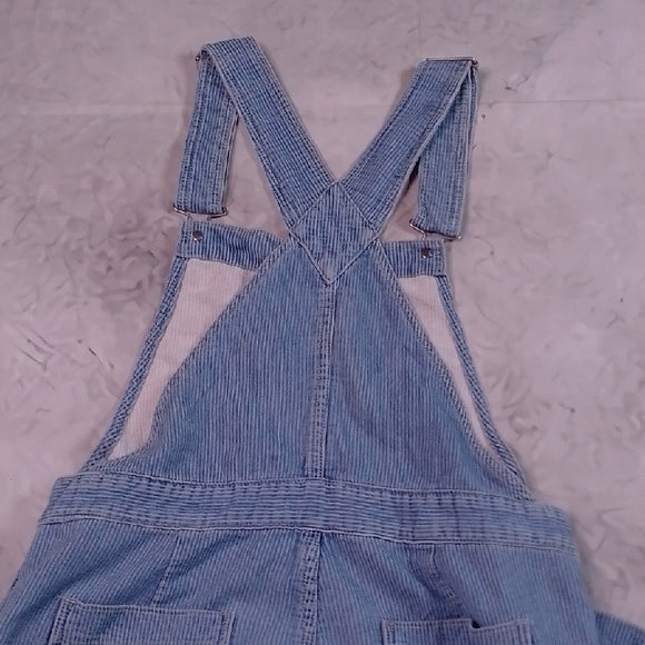 GAP Train Conductor Railroad Striped Demim Overalls Workwear