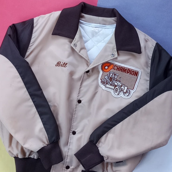 Vintage 1980s Champion Tractors Patch Bill Jacket Jacket Unisex