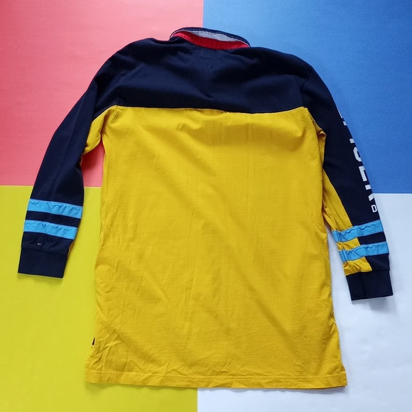 Tommy Hilfiger Denim Patched Big Print Long Sleeve T-Shirt Yellow
